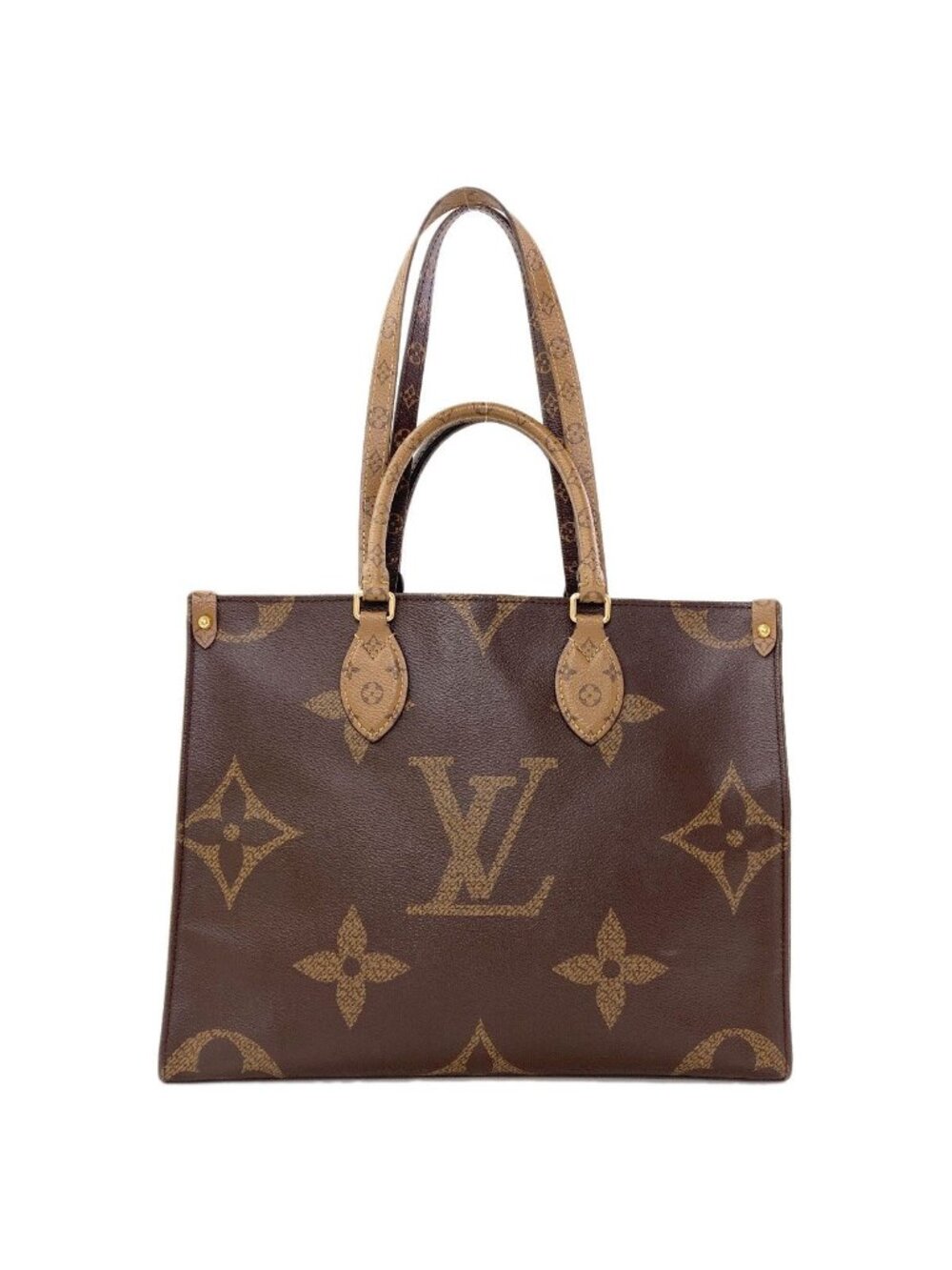 Louis Vuitton On The Go MM Handbag Monogram Giant